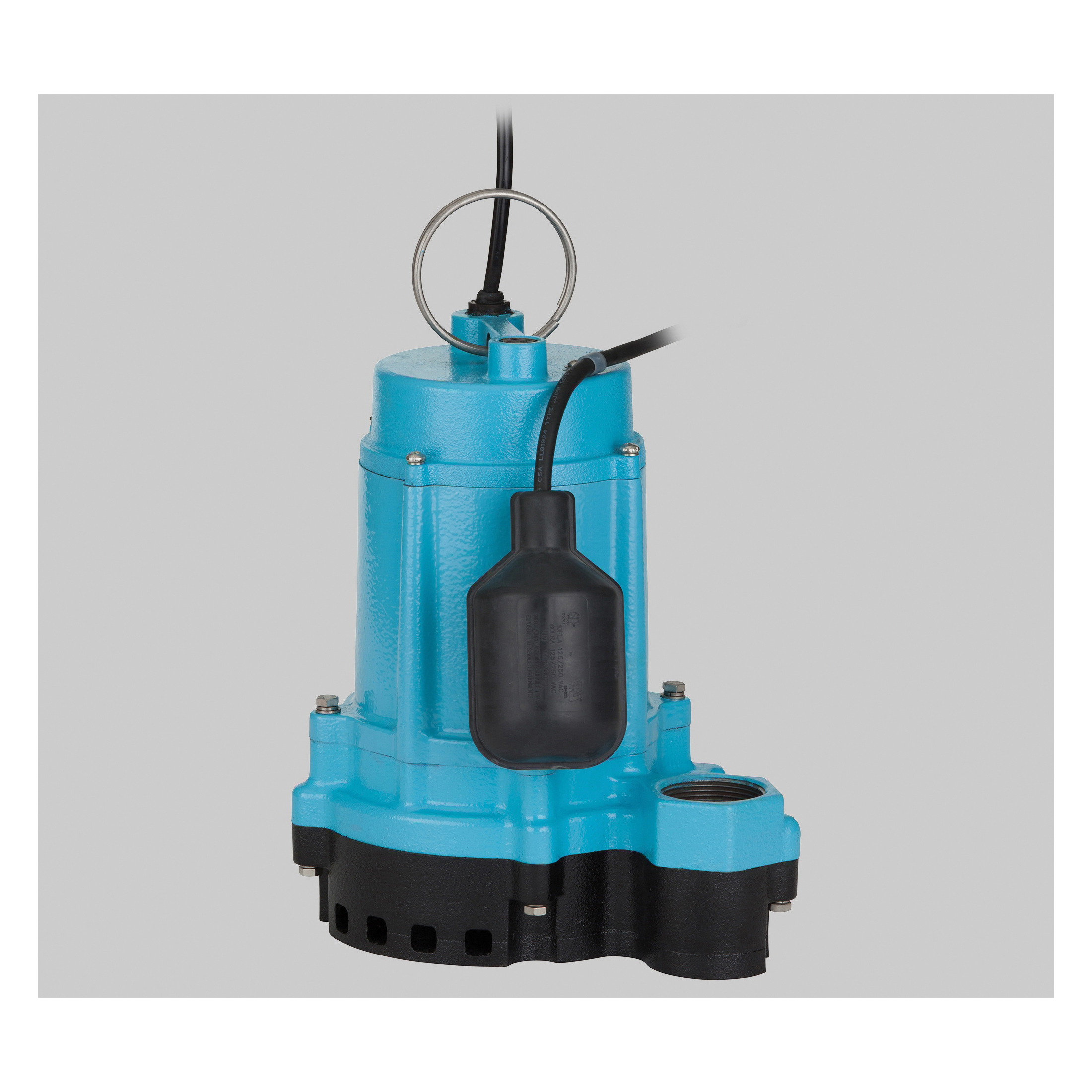 Little Giant® 506803 6EC Submersible Sump Pump, 53 gpm Flow Rate, 1-1/2 in FNPT Outlet, 1 ph, 1/3 hp, Import